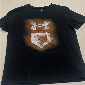 Under Armour Black Boys Baseball Tshirt